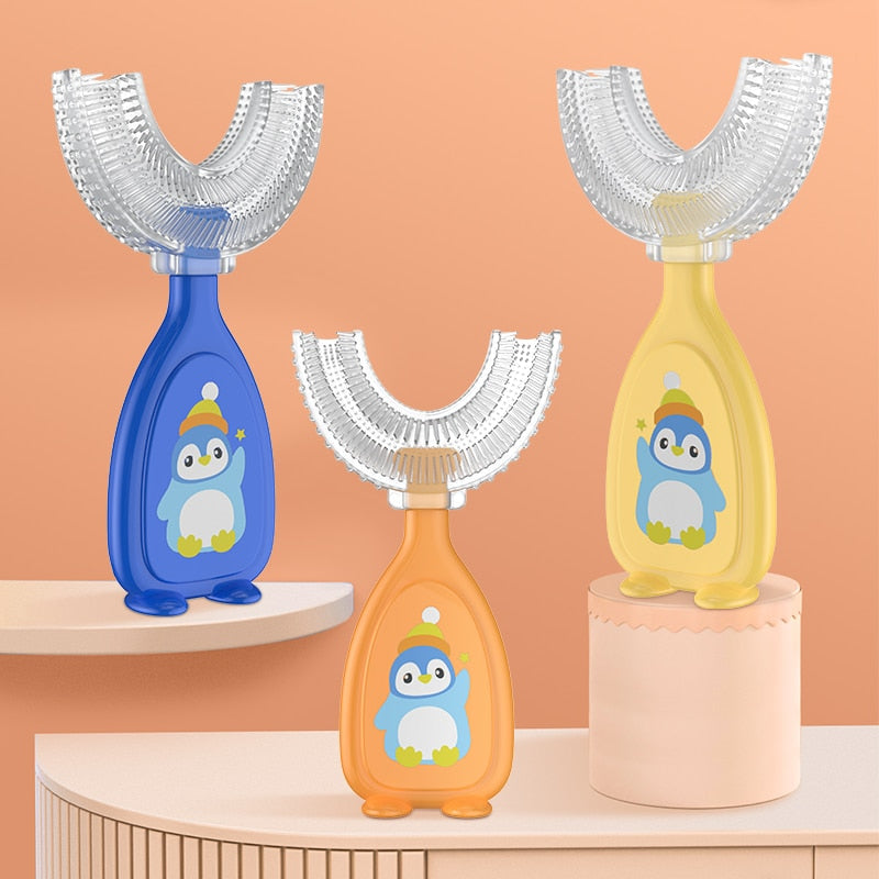 Escova de dentes infantil - em formato de U - Luminfitnes representações