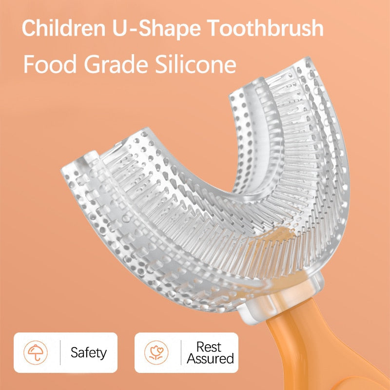 Escova de dentes infantil - em formato de U - Luminfitnes representações